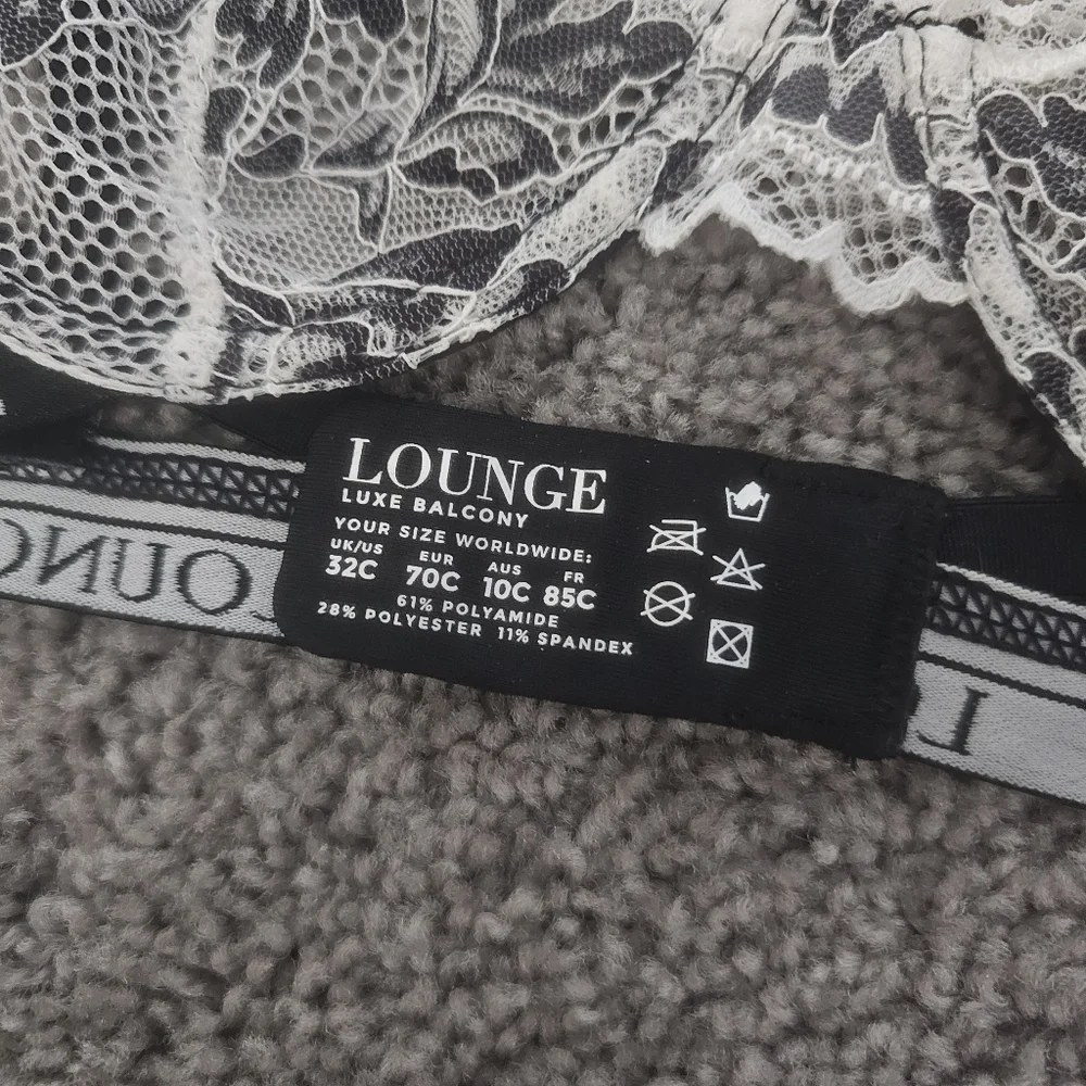 LOUNGE black and white luxe lace Balconette small